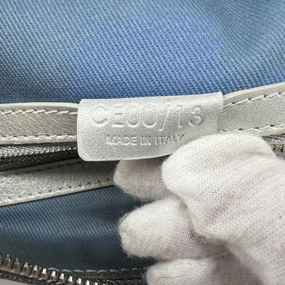 CELINE Shoulder Bag Purse C Macadam Denim Canvas Authentic