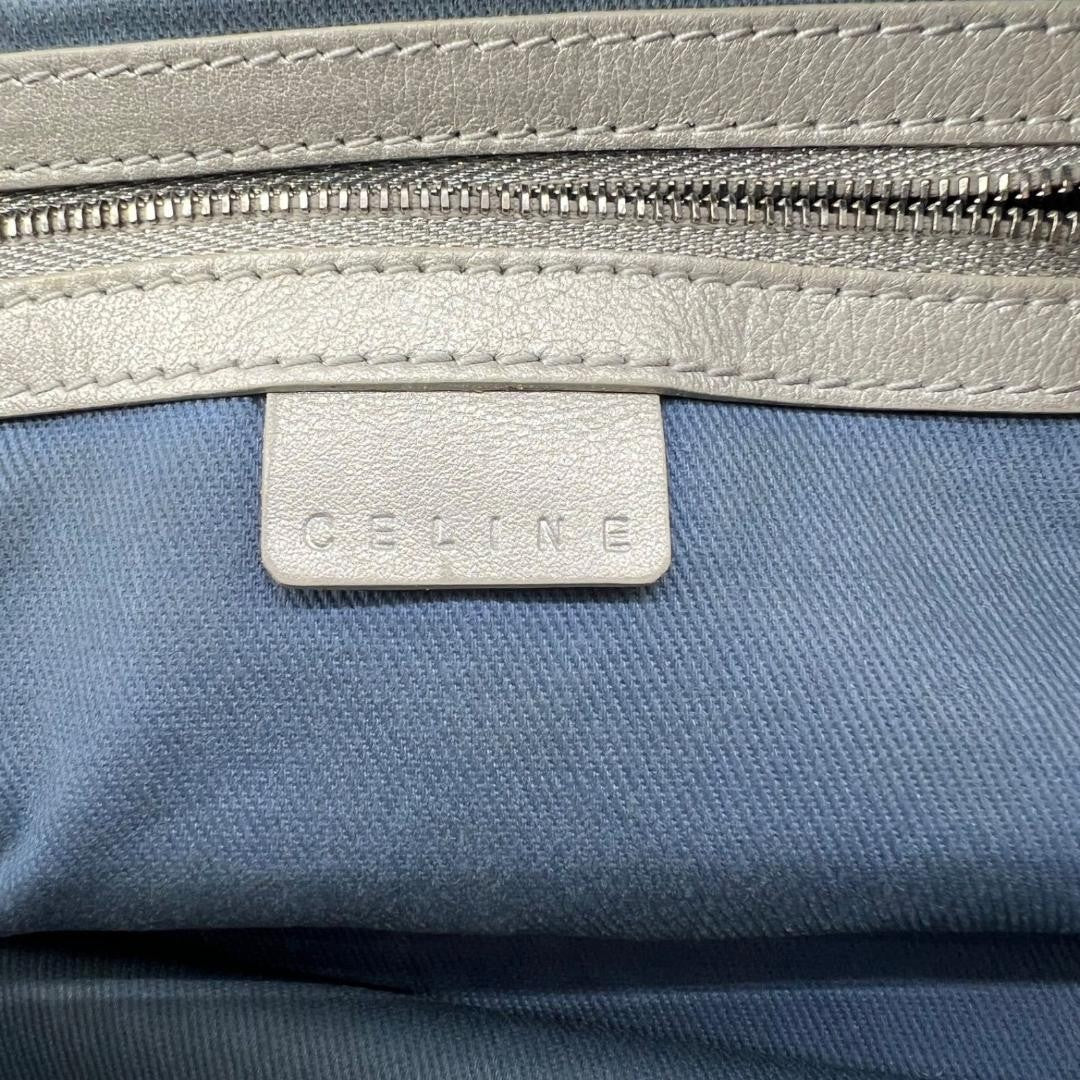 CELINE Shoulder Bag Purse C Macadam Denim Canvas Authentic