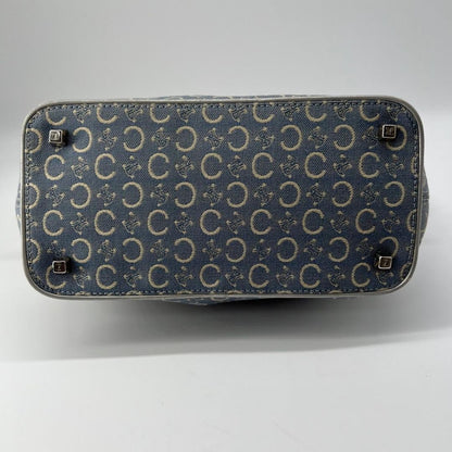CELINE Shoulder Bag Purse C Macadam Denim Canvas Authentic