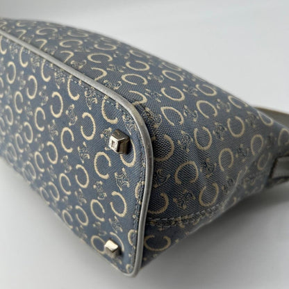 CELINE Shoulder Bag Purse C Macadam Denim Canvas Authentic