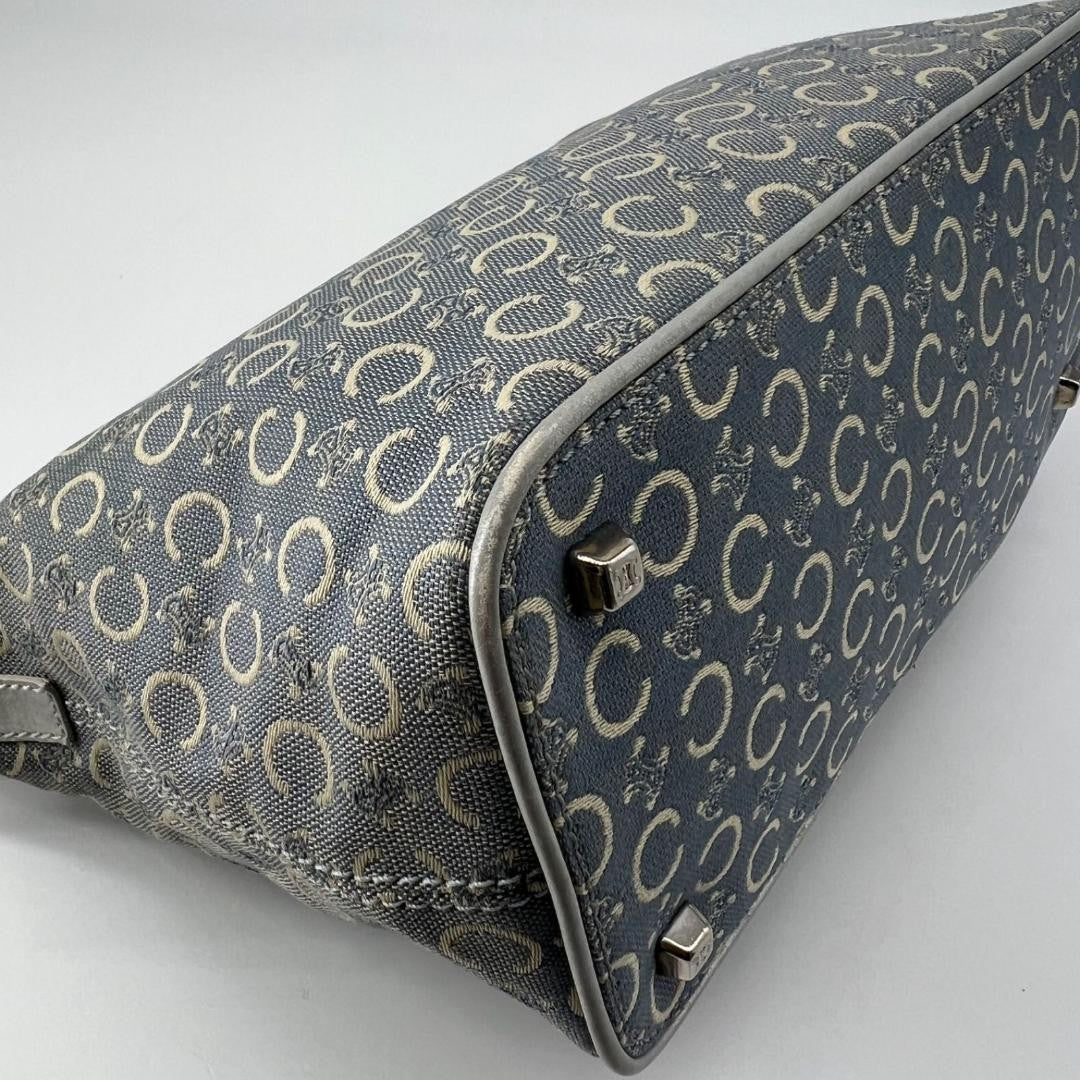 CELINE Shoulder Bag Purse C Macadam Denim Canvas Authentic
