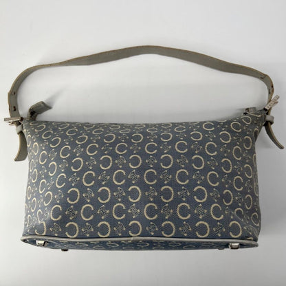 CELINE Shoulder Bag Purse C Macadam Denim Canvas Authentic