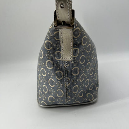 CELINE Shoulder Bag Purse C Macadam Denim Canvas Authentic