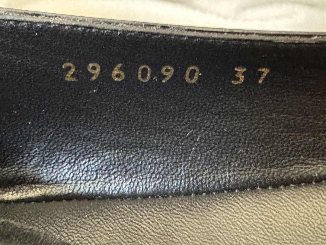 GUCCI Loafers Shoes Interlocking EU 37.0 US 7.0 Black Authentic