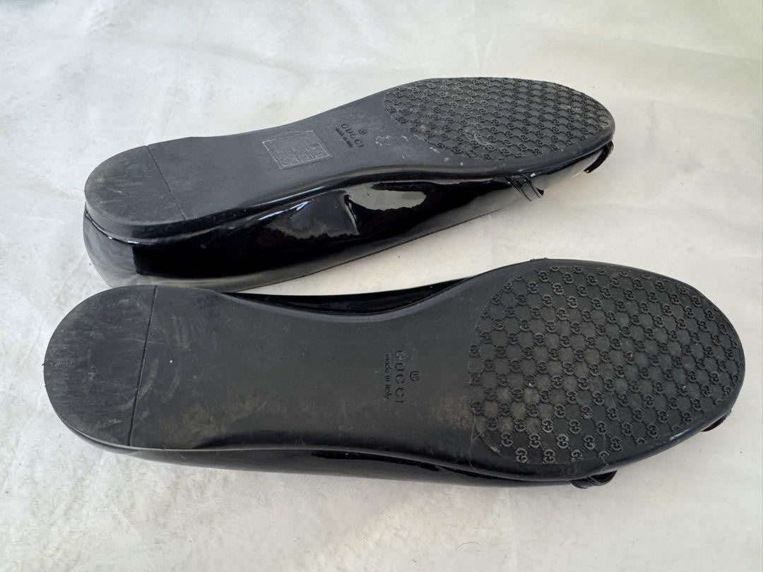GUCCI Loafers Shoes Interlocking EU 37.0 US 7.0 Black Authentic