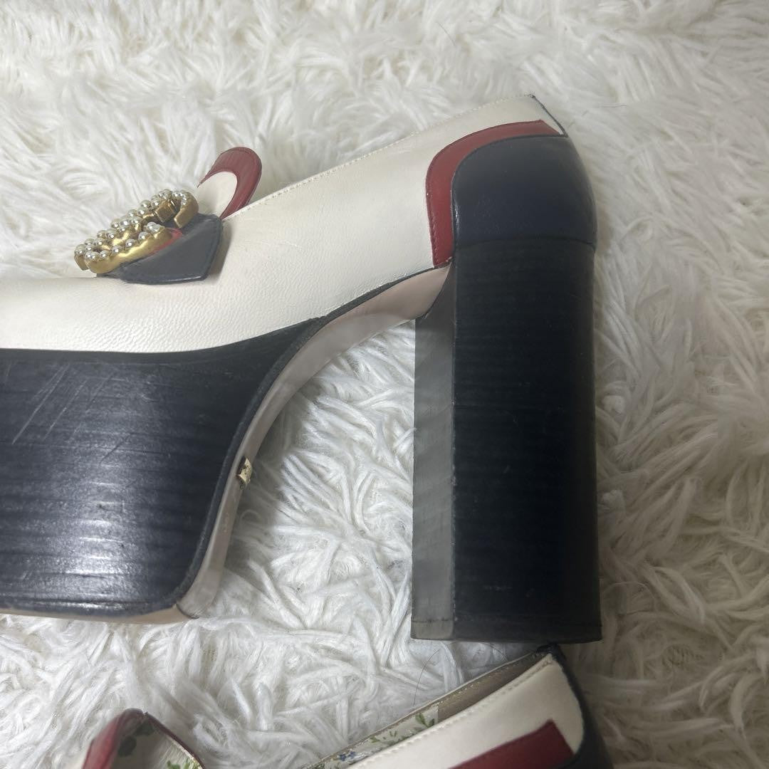 GUCCI Loafers Shoes GG Marmont Sherry Line EU 35.5 US 5.5 Multicolor Authentic