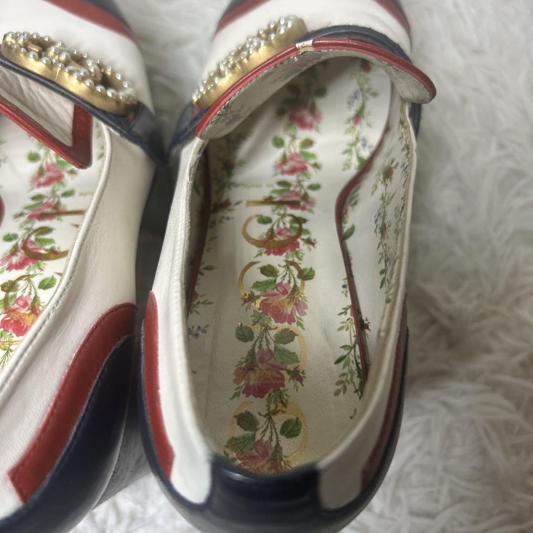 GUCCI Loafers Shoes GG Marmont Sherry Line EU 35.5 US 5.5 Multicolor Authentic