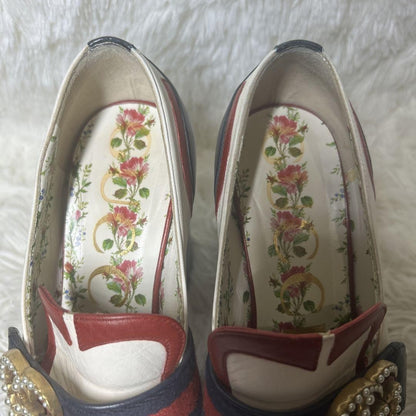 GUCCI Loafers Shoes GG Marmont Sherry Line EU 35.5 US 5.5 Multicolor Authentic