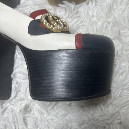 GUCCI Loafers Shoes GG Marmont Sherry Line EU 35.5 US 5.5 Multicolor Authentic