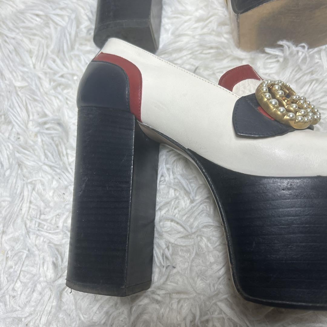 GUCCI Loafers Shoes GG Marmont Sherry Line EU 35.5 US 5.5 Multicolor Authentic