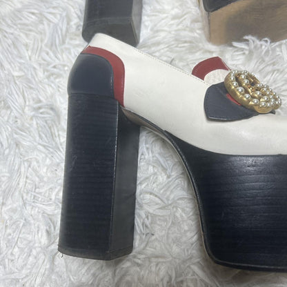 GUCCI Loafers Shoes GG Marmont Sherry Line EU 35.5 US 5.5 Multicolor Authentic