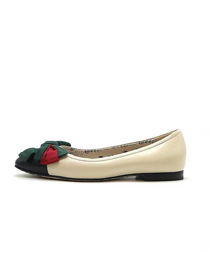 GUCCI Shoes Pumps Heel Sherry Line Flora Flower EU 35.5 US 5.5 White Authentic