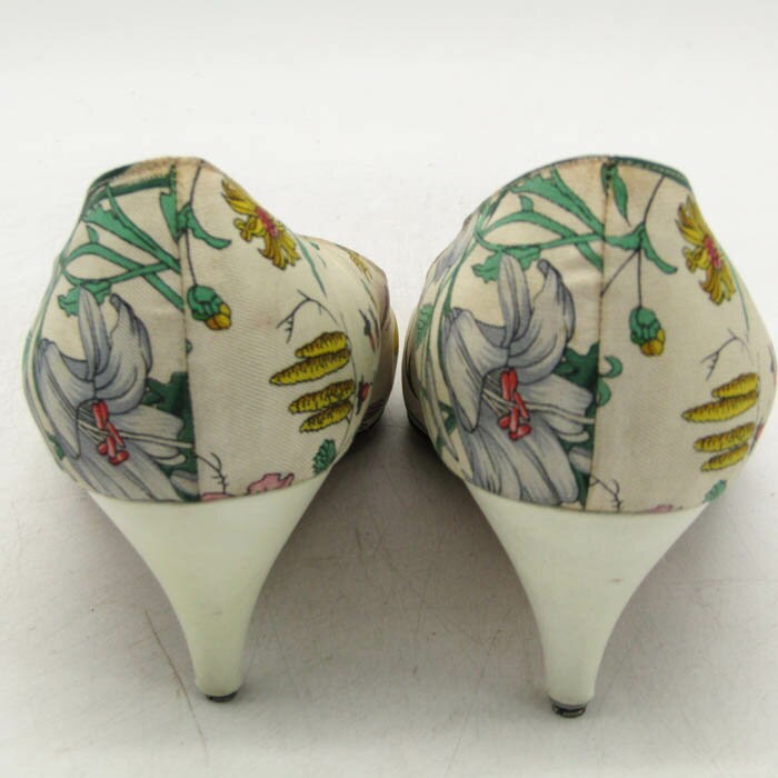 GUCCI Shoes Pumps Heel Flora Flower EU 36 US 6 Multicolor Authentic