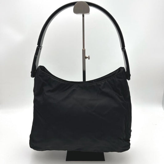 PRADA Hand Bag Tote Purse Logo Nylon Black Authentic