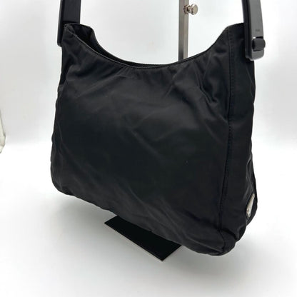 PRADA Hand Bag Tote Purse Logo Nylon Black Authentic