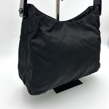 PRADA Hand Bag Tote Purse Logo Nylon Black Authentic