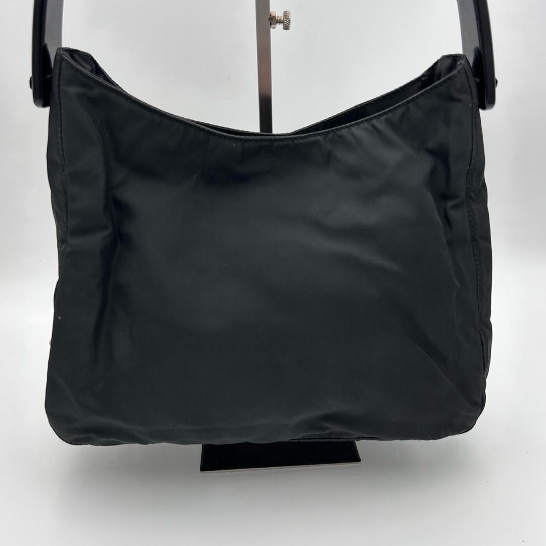 PRADA Hand Bag Tote Purse Logo Nylon Black Authentic