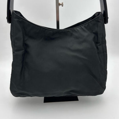 PRADA Hand Bag Tote Purse Logo Nylon Black Authentic
