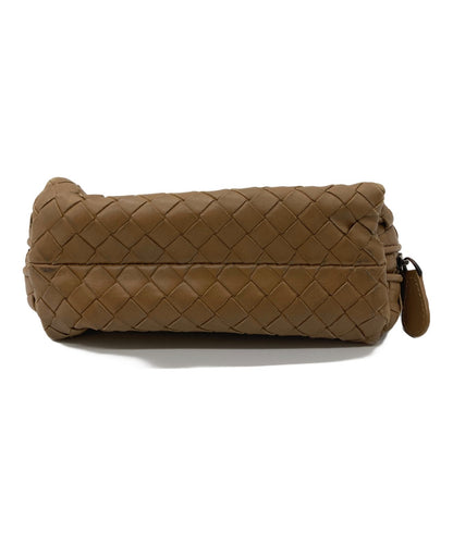 BOTTEGA VENETA Accessory Pouch Hand Pouch Intrecciato Brown Authentic