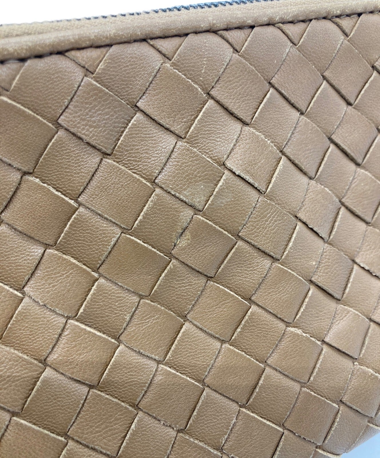 BOTTEGA VENETA Accessory Pouch Hand Pouch Intrecciato Brown Authentic