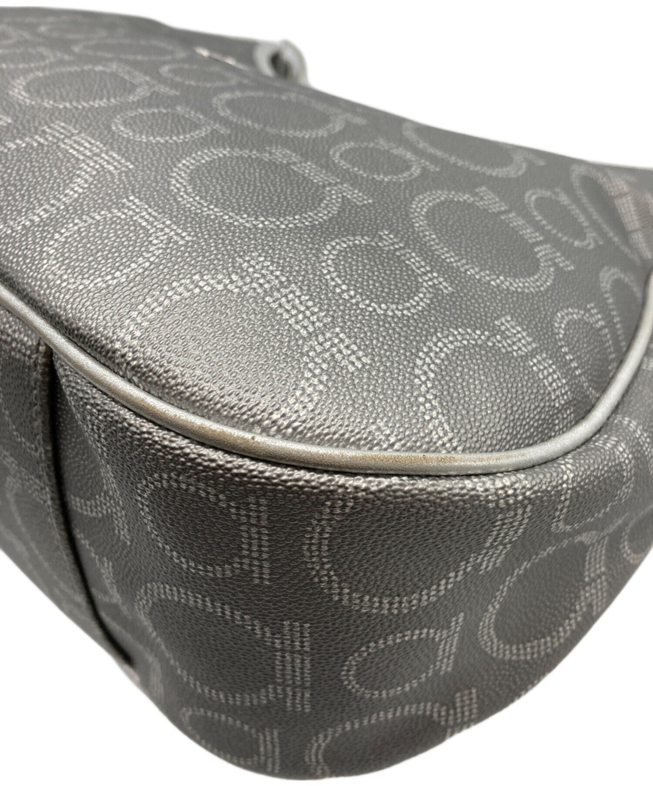 Salvatore Ferragamo shoulder bag Purse Gancini Silver  Women's Authentic Used