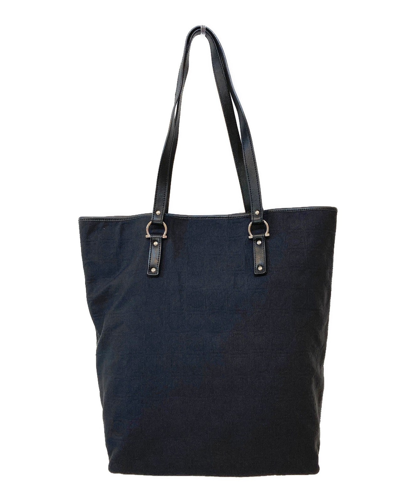 Salvatore Ferragamo tote bag Purse Gancini Black  Women's Authentic Used