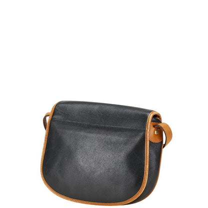 CELINE shoulder bag Purse Leather Black Brown Women's Authentic Used