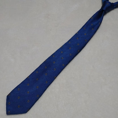 GUCCI Necktie Tie All over GG pattern Blue Geometric Made in Italy 100% Silk