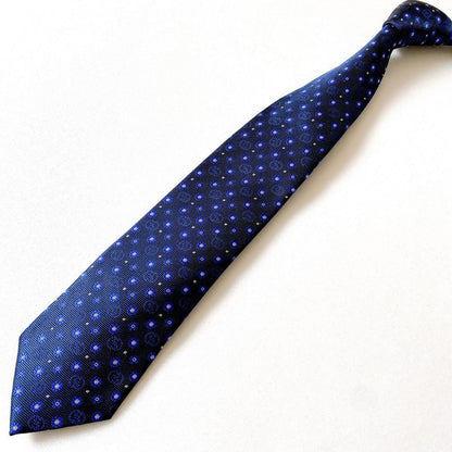 GUCCI Necktie Tie interlocking GG Geometric All over Polka Dot pattern Authentic
