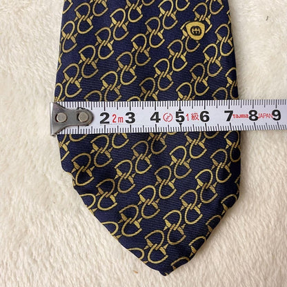 GUCCI Necktie Tie All over chain pattern GG Geometric Made in Italy Men's Used