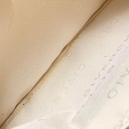 GIVENCHY Shoulder Bag 4G Logo Hand Purse Canvas White Gold Used Women's Auth
