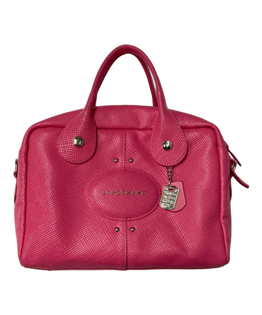 Longchamp Hand Shoulder Bag Tote Purse 2way Pink Authentic