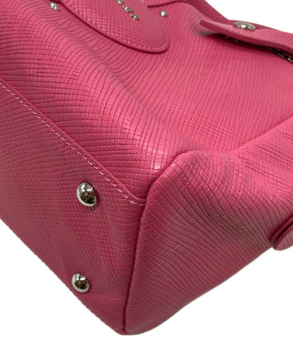 Longchamp Hand Shoulder Bag Tote Purse 2way Pink Authentic