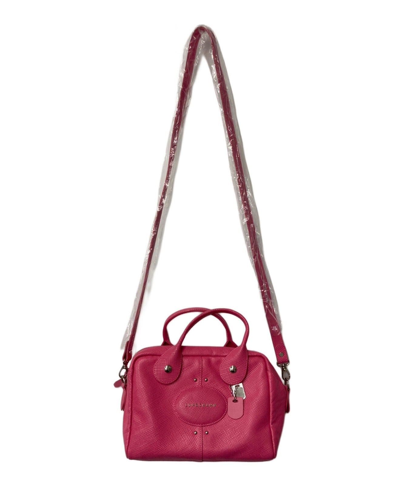 Longchamp Hand Shoulder Bag Tote Purse 2way Pink Authentic