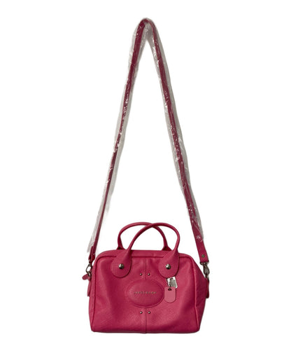 Longchamp Hand Shoulder Bag Tote Purse 2way Pink Authentic
