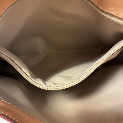 COACH Shoulder Bag Purse Signature Soft Clip Hobo Red Authentic