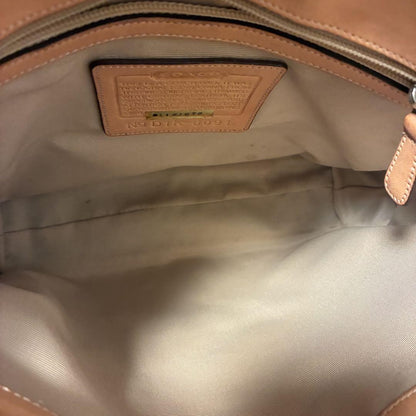 COACH Shoulder Bag Purse Signature Soft Clip Hobo Red Authentic