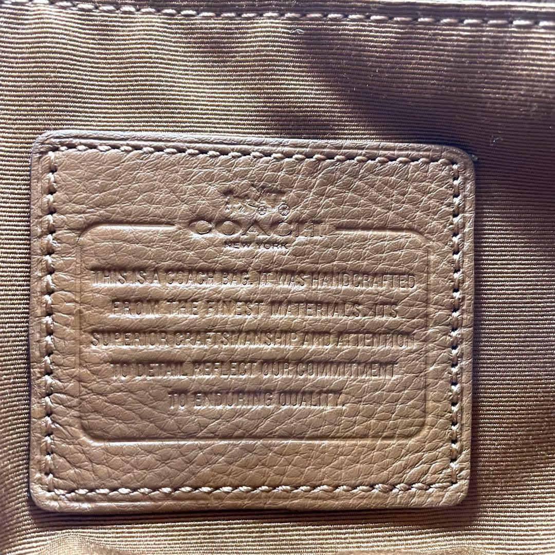 COACH Hand Shoulder Bag Tote Purse 2way Leather Brown Authentic
