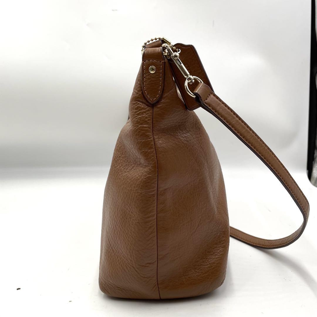 COACH Hand Shoulder Bag Tote Purse 2way Leather Brown Authentic