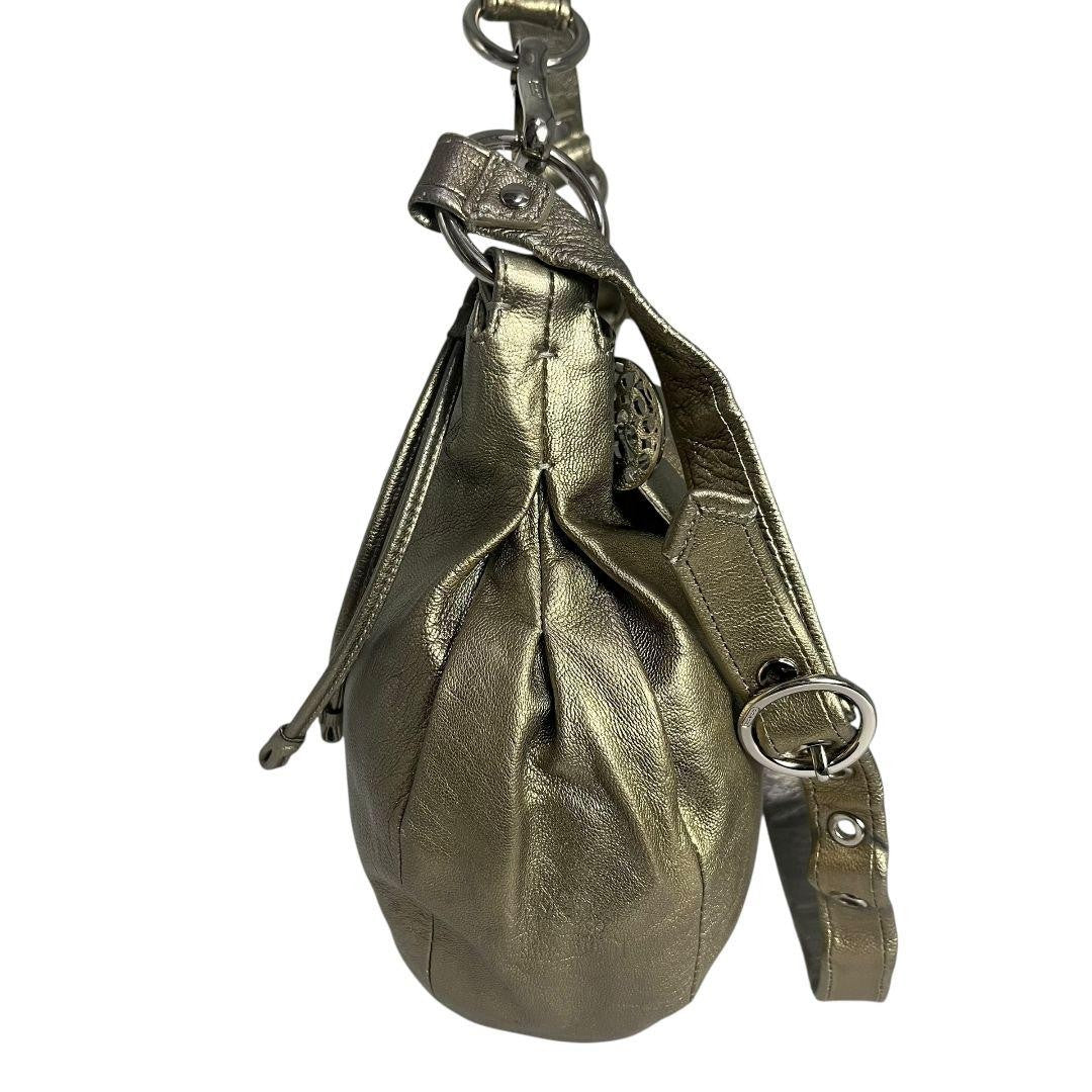 COACH Hand Shoulder Bag Tote Purse 2way Metallic Authentic