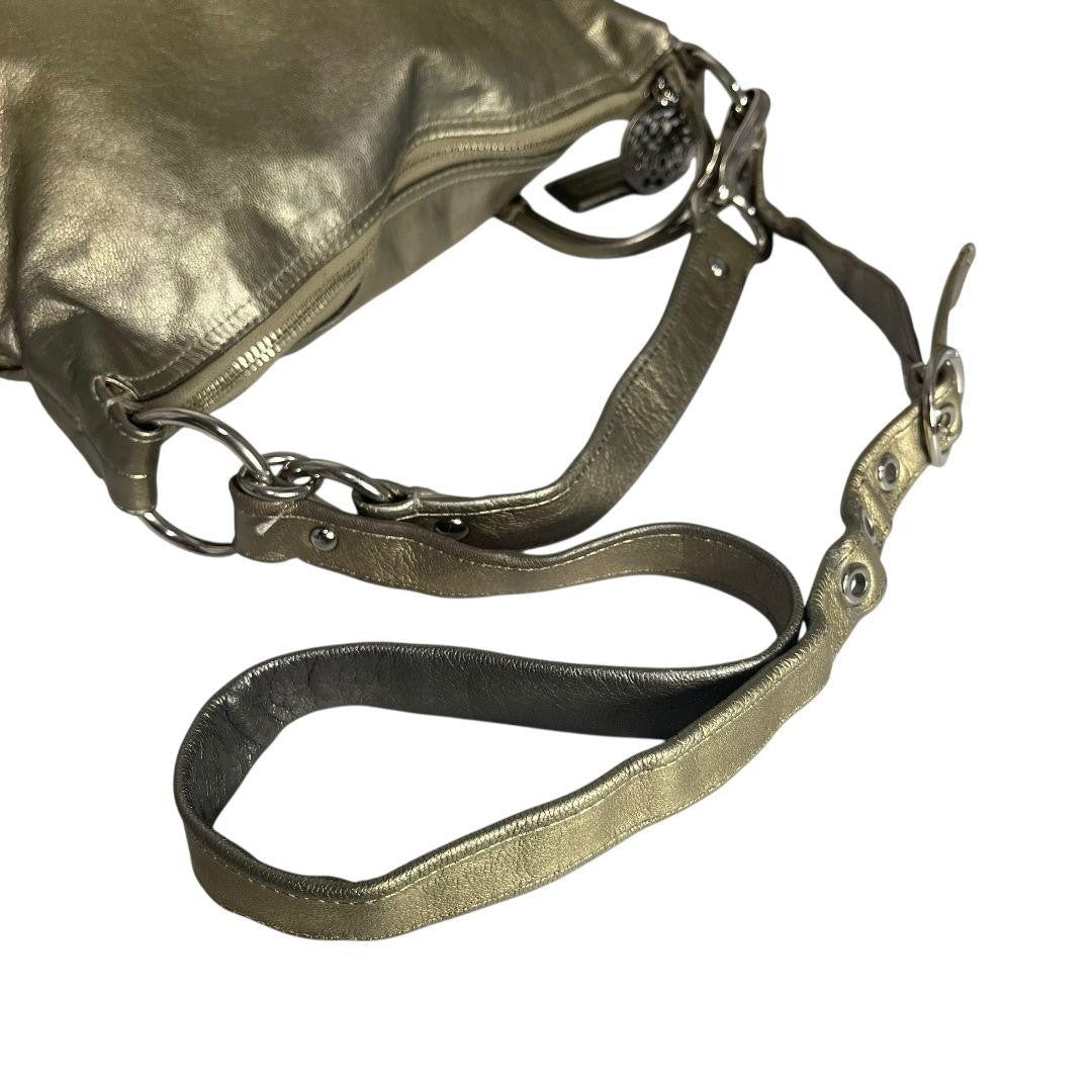 COACH Hand Shoulder Bag Tote Purse 2way Metallic Authentic