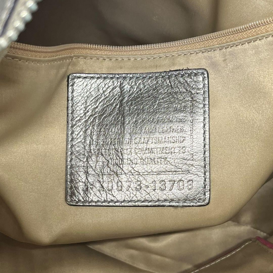 COACH Hand Shoulder Bag Tote Purse 2way Metallic Authentic