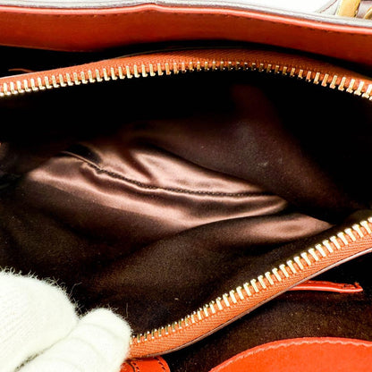 TOD'S Hand Bag Tote Purse D-Style Leather Brown Authentic