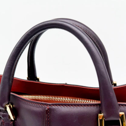 TOD'S Hand Bag Tote Purse D-Style Leather Brown Authentic