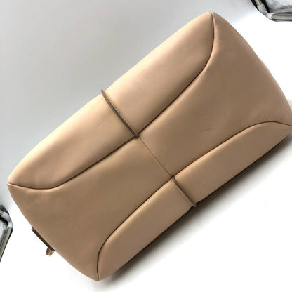 TOD'S Hand Bag Tote Purse D-Styling Leather Pink Beige Authentic