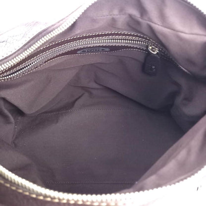 TOD'S Shoulder Bag Purse Leather Dark Brown Authentic