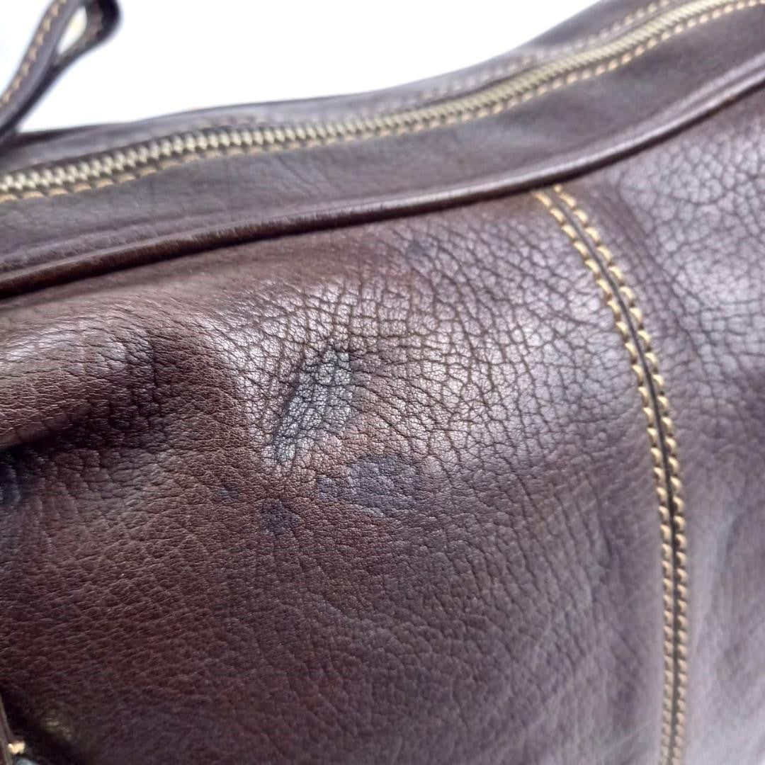 TOD'S Shoulder Bag Purse Leather Dark Brown Authentic