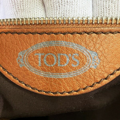 TOD'S Shoulder Bag Purse Leather Brown Authentic