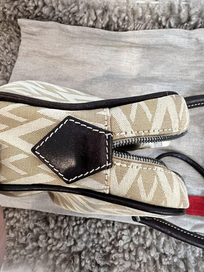 Valentino Small Shoulder Bag Purse Beige Authentic