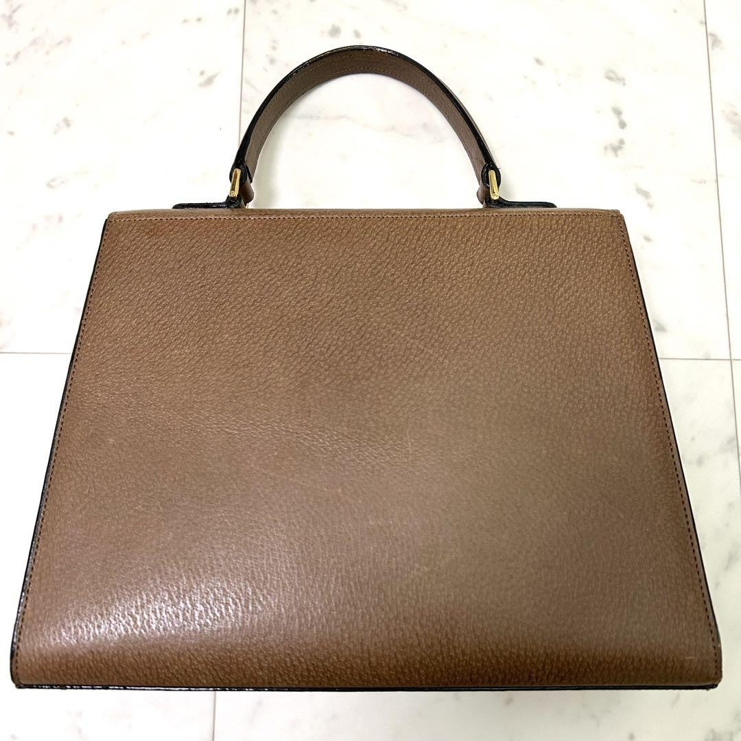 Valentino Garavani Hand Bag Tote Purse Brown Authentic